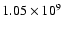 $1.05\times 10^{9}$