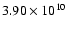 $3.90\times 10^{10}$