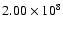 $2.00\times 10^{8}$