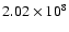 $2.02\times 10^{8}$