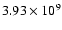 $3.93\times 10^{9}$