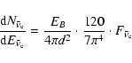 \begin{displaymath}\frac{{\rm d}N_{\bar\nu_{\rm e}}}{{\rm d}E_{\bar\nu_{\rm e}}}...
...}{4\pi d^2}
\cdot \frac{120}{7\pi^4} \cdot F_{\bar\nu_{\rm e}}
\end{displaymath}