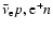 $\bar\nu_{\rm e} p,{\rm e}^+
n$