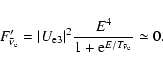 \begin{displaymath}F'_{\bar{\nu}_{\rm e}}=\vert U_{\rm e3}\vert^2\frac{E^4}{1+{\rm e}^{E/ T_{\bar{\nu}_{\rm e}}}}
\simeq 0.
\end{displaymath}
