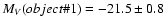 $M_V(object \char93 1)=-21.5\pm 0.8$