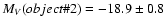 $M_V(object
\char93 2)=-18.9\pm 0.8$