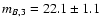 $m_{B,3}=22.1\pm 1.1$