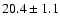$20.4\pm 1.1$