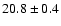 $20.8\pm 0.4$