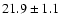 $21.9\pm 1.1$