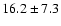 $16.2\pm7.3$
