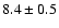 $8.4\pm 0.5$