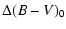 $\displaystyle \Delta (B-V)_0$