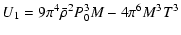 $\displaystyle U_1 = 9\pi^4\bar{\rho}^2P_0^3M-4\pi^6M^3T^3$