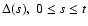 $\Delta(s),~0\le s\le t$