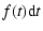 $\displaystyle %
f(t){\rm d}t$
