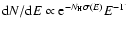 ${\rm d}N/{\rm d}E\propto
{\rm e}^{-N_{\rm H} \sigma(E)}E^{-\Gamma}$