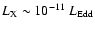 $L_{\rm
X}\sim 10^{-11} ~L_{\rm Edd}$