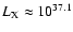 $L_{\rm X} \approx 10^{37.1}$