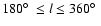 $180\hbox{$^\circ$ }\le l \le
360\hbox{$^\circ$ }$