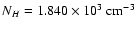 $N_{H} = 1.840 \times 10^3~\rm cm^{-3}$