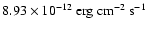 $8.93\times10^{-12}~\rm erg~cm^{-2}~s^{-1}$
