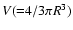 $V({=}4/3{\pi}R^{3})$