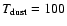 $T_{\rm dust}=100$