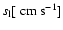 $s_{\rm l} [~{\rm cm} ~{\rm s}^{-1}]$