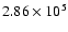 $2.86 \times 10^5$