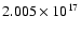 $2.005 \times 10^{17}$
