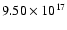 $9.50 \times
10^{17}$