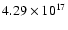 $4.29 \times 10^{17}$