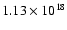 $1.13 \times
10^{18}$