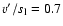 $v'/s_{\rm l} = 0.7$