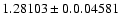 $ 1.28103 \pm 0.0.04581$