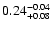 $\rm0.24^{-0.04}_{+0.08}$