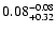 $\rm0.08^{-0.08}_{+0.32}$