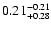 $\rm0.21^{-0.21}_{+0.28}$