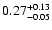 $\rm0.27_{-0.05}^{+0.13}$