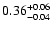 $\rm0.36_{-0.04}^{+0.06}$