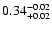 $\rm0.34^{-0.02}_{+0.02}$