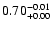 $\rm0.70^{-0.01}_{+0.00}$