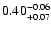 $\rm0.40^{-0.06}_{+0.07}$