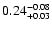 $\rm0.24^{-0.08}_{+0.03}$