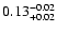 $\rm0.13^{-0.02}_{+0.02}$