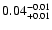 $\rm0.04^{-0.01}_{+0.01}$