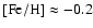 $\rm [Fe/H]\approx -0.2$