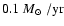 $0.1~\mbox{$M_{\odot}$ }/{\rm yr}$