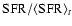 ${\rm SFR/\langle SFR} \rangle_t$